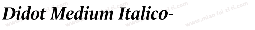 Didot Medium Italic0字体转换